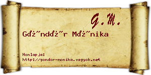 Göndör Mónika névjegykártya
