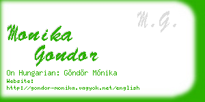 monika gondor business card